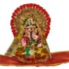 Ganesh Laxmiji murti with Shringar and Asni mats | Mitti Ganesh Laxmi Ji Clay Idol for Diwali | Ganesh laxmi for Diwali Puja/Diwali puja Essentials