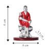 Silver Plated Sai Baba Decorative Showpiece Statue for Home Office Pooja Room Car Dashboard Gift Religious Figurine