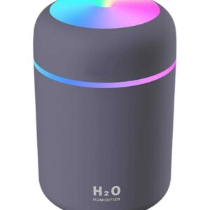 SELLER ZONE Humidifiers With Colorful Light For Room, Bedroom, Office, Car (Gray), 300 Ml
