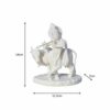 Carved Resin Krishna Idol with Cow 4.5 x 2.75 x 5.5 Inch