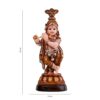 Marble Handcrafted Krishna Idol Decorative Hindu God Statue Murti Showpiece Figurine For Home Decor Craft Gifts For House Warming For Living Room, Brown, 33 X 13 X 10 Cm