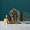 Brass Ram Darbar Idol, Standard Size, Antique Brown, 1 Piece