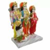 Marble Dust Lord Ram Darbar|God Ram,Laxman,Sita & Hanuman Darbar, Multicolor, 12.5 Inches, 1 Piece