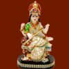 Goddess Maa Saraswati Idol, Saraswati Studydevi Murti Figurine Religious Pooja Gift Items and Murti for Mandir/Temple/Home/Office (Stone Work ) (White Color ) (HXWXL-20cmx10cmx8cm)(Resin)