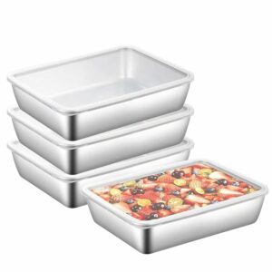 Rdipsie Stainless Steel Food Storage Containers with Lids, Set of 4, Stackable