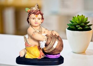 Krishna Idol for Home Decor and Gift | Krishna Statue | Home Decor Item Color- Multi size-15X9X18.5 CM