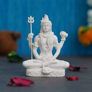 Shiv Shiva Murti Statue Idols Sculpture for Car Dashboard Pooja Temple Room Home Decoration & Festival Occasions Gifts (3 Inches Height, Resin)