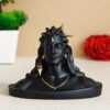 Black Adiyogi Lord Shiva Handcrafted Polyresin Figurine, One Size (MSGSH502)