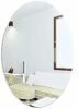 Fancy Metal Goods Oval Shape Adhesive Mirror Sticker for Wall on Tiles Bathroom Bedroom Living Room Basin Mirror Bathroom Wall Mirror Stickers Unbreakable Plastic Wall Mirror