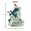 Playful Radha Krishna Idol in Silver Plated Base