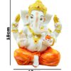 Ganesh Idol | Vinayaka Statue Ganpati Murti for Home Decor Beautiful Vinayak Ji Best & Office (Size -18x13 cm) (Sitting Ganesh)