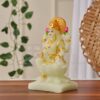 Marble Lakshmi Devi Idol Statue For Home Puja | Goddess Laxmi Idols Showpiece For Temple Pooja Room Diwali Decoration - 7" Radium, Green, (Pack of 1)