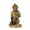 7" Metal Finish Hanuman Statue Sitting Idol Decorative Showpiece Handcrafted Murti for Home Office Gifting, Golden, Pack of 1