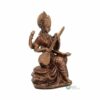 Resin 3" Saraswati Copper Finish Hindu God Statue Maa Saraswati Idol Figurine Decoration and Pooja Gifting Purpose Sculpture Office House Warming Statue Murti