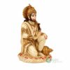 6.5" Hanuman Statue Sitting Fine Gold Painting Idol Decorative Showpiece Handcrafted Hanuman Ji Murti for Home Office and Gifting Purpose Sculpture