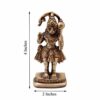 Blessing Lord Hanuman Brass Showpiece (5 cm x 1 cm x 10, Brown)