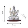 999 Silver Plated Lord Shiva Idlos for Car Dashboard|Shivji Statue for Peace and Prosperity|Mahadev Religious Idol and Figurines for Hone Deor Showpiece, Office, Pooja & Gift (7CMX4.5CMX8CM)