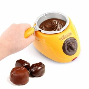 GETZET Chocolate Fountain Fondue Melt Pot, Re-usable Moulds With Chocolate Making Kit, Household DIY Dessert Machine For Kitchen Tool 220 V - 240 Voltage, Oven Melting Pot 1 pcs - Multicolor.