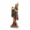 Cold Cast Resin Krishna Showpiece Antique Decor Thakur ji (10 Inches, Metal Finish)