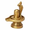 Brass Shivling with Snake Shiv Lingam Statue Snake Idols of Shiva for Temple Puja's Decorative Diwali Vastu Gifts