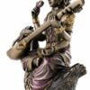 of Music and Knowledge Saraswati Sitting on Swan Playing the Vina Statue Sculpture by Top Collection