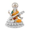Efinito? Saraswati Ji Murti | Goddess Saraswati Idol | Maa Sharda Murti | Maa Saraswati with Veena Sitting on Hans Decoration Decorative Showpiece & Idol(H-13 cm)