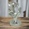 Ganpati Idol for Home|Vinayaka Idols for Home Decor| Ganesha Beautiful Showpiece for Diwali or Housewarming, Home Temple Decor, 15cm high : Silver