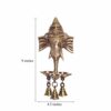 Ganesh Deepak with Bell Brass Wall Hanging (11 cm x 8 cm x 24 cm, Brown)