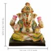 Ganesha Idol Statue Showpiece Figurine (Resin, Multi, 16 cm x 14 cm x 7 cm) - Diwali Decoration Items for Home Decor Mandir Living Room Pooja Room Office Table Gifts