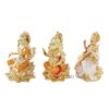 Goddess Laxmi Ganesha Saraswati Idol Murti Showpiece Statue for Home Office Success Temple Pooja Room Entrance Decor Diwali Decoration Items (Lakshmi Ganesh Saraswati).
