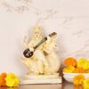 Resin Saraswati with Swan Idol Figurine Showpiece for Good Luck