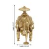 Brass Statue Idol Shirdi Sai Baba with Chair and Chatra - Religious Home Decor and Office Decorative Item