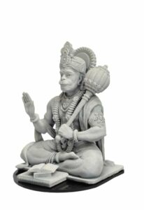 Shri Hanuman Idol Bajrang Bali Idol/Shri Hanuman ji Murti to Protect from All Kind of Negative Energy/for Good Luck, Success and Prosperity (White)