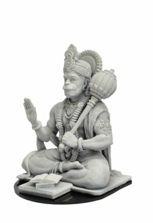 Shri Hanuman Idol Bajrang Bali Idol/Shri Hanuman ji Murti to Protect from All Kind of Negative Energy/for Good Luck, Success and Prosperity (White)