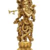 Lord Krishna Kishan Murti Idol Statue Sculpture - Brass - 21" Big Size