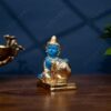 Pure 999 Gold Coated Lord Krishna Idol, Handcrafted Laddu Gopal Murti Sculpture, Baby Krishna Statue for Home Decor- Ladoo Gopal Murti Krishna Idol Big Size - 4 Inch