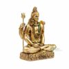 Resin Lord Shiva Idol Decorative Showpiece Statue for Home Office Decor Bholenath Mahakal Idols for Pooja (8 Inches, Metal Finish), Metallic
