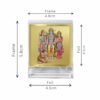 Ram Darbar God Idol Photo Frame for Car Dashboard, Table D?cor|ACF 3A Acrylic Frame, 24K Gold Plated Foil and |Idol for Pooja, Gifts Items (5.8X4.8 CM)