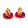 Recycled Material Laxmi Ganesh Idol Showpiece For Diwali Home Decoration Items - Lakshmi Ganesh For Diwali Puja, Multi Colour, Pack of 2