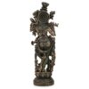 15" Large Krishna Idol - Bronze Finish- Lord Krishan Murti Statue Hindu Religious (Size 15 x 5 Inches)