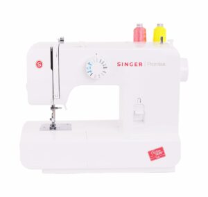 Singer Promise 1408 Zig-Zag Sewing Machine, 8 Built-in Stitches, 24 Stitches Functions with 70W Powerful motor & Feed dog with106 Teeth in 6 Rows (White)-Get Free Online Interactive Master Class