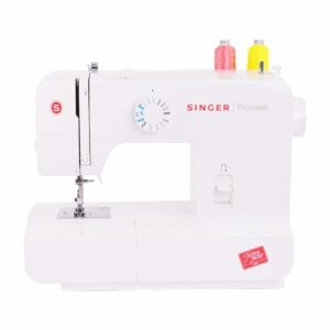 Singer Promise 1408 Zig-Zag Sewing Machine, 8 Built-in Stitches, 24 Stitches Functions with 70W Powerful motor & Feed dog with106 Teeth in 6 Rows (White)-Get Free Online Interactive Master Class
