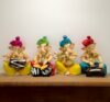 - Lord Ganesha Musical Statue Playing Flute Tabla Dholak Harmonium Figurines of Ganesh Vinayak Idol Decorative Showpiece Home & Temple