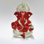 Silver Plated Idol for Car Dashboard, Home, Office Shelves, Diwali, Gifting - 3.5 Inches