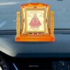 Golden Khatu Shyam Idol | Bajrang Bali Ashirwad Murti Acrylic Religious Frame for Car Dashboard (L*B*H- 3.3 x 1.2 x 3.3 Inches)