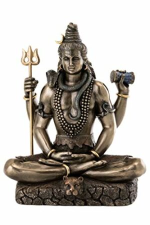 Shiva in Padmasana Lotus Pose Hindu Statue Figure Figurine Buddha