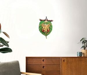 Wall Hanging for Home (Green Leaf Ganesh)