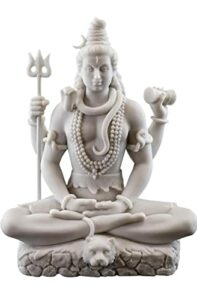 Polyresin Hand Printed Shiv ji Murti Lord Shiva Statue Marble Dust syntheric for Pooja Room I Home Temple Decoration Items I God Idols I Statue (Size :: 3x2 Inches)