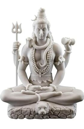Polyresin Hand Printed Shiv ji Murti Lord Shiva Statue Marble Dust syntheric for Pooja Room I Home Temple Decoration Items I God Idols I Statue (Size :: 3x2 Inches)