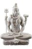 Polyresin Hand Printed Shiv ji Murti Lord Shiva Statue Marble Dust syntheric for Pooja Room I Home Temple Decoration Items I God Idols I Statue (Size :: 3x2 Inches)